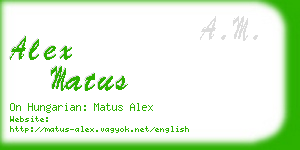 alex matus business card
